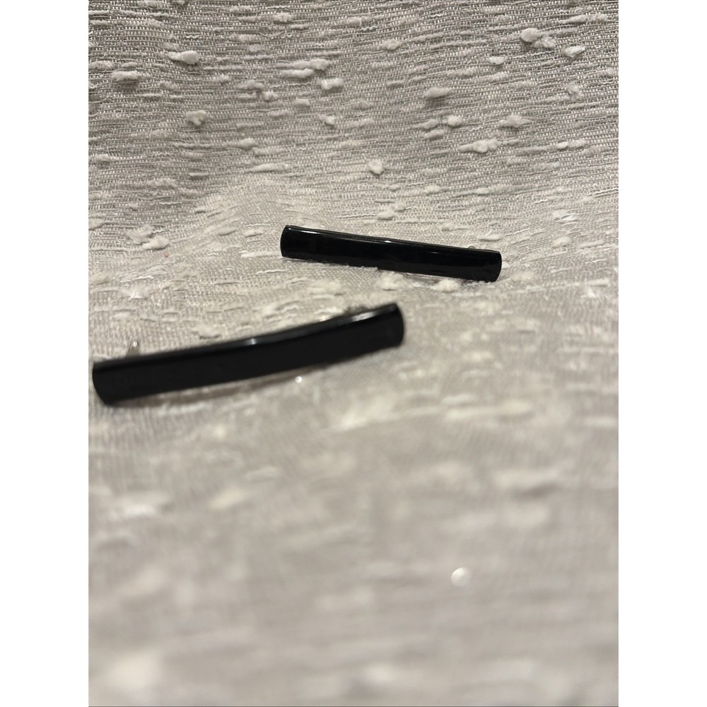 Set Of 2 Matching Vintage Black Barrettes Made In France 3"‎ Each